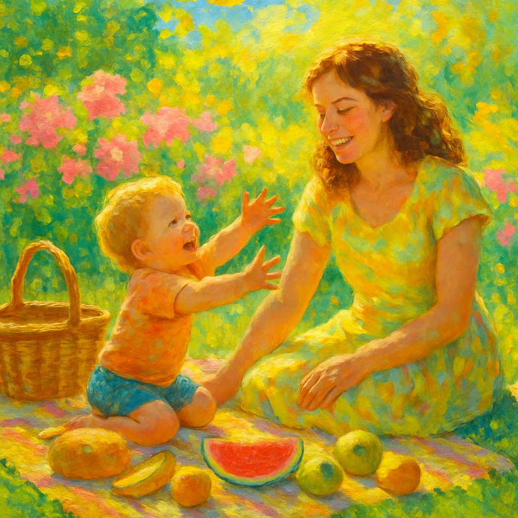 Garden Picnic Of Joyful Togetherness Painting by numbers kit