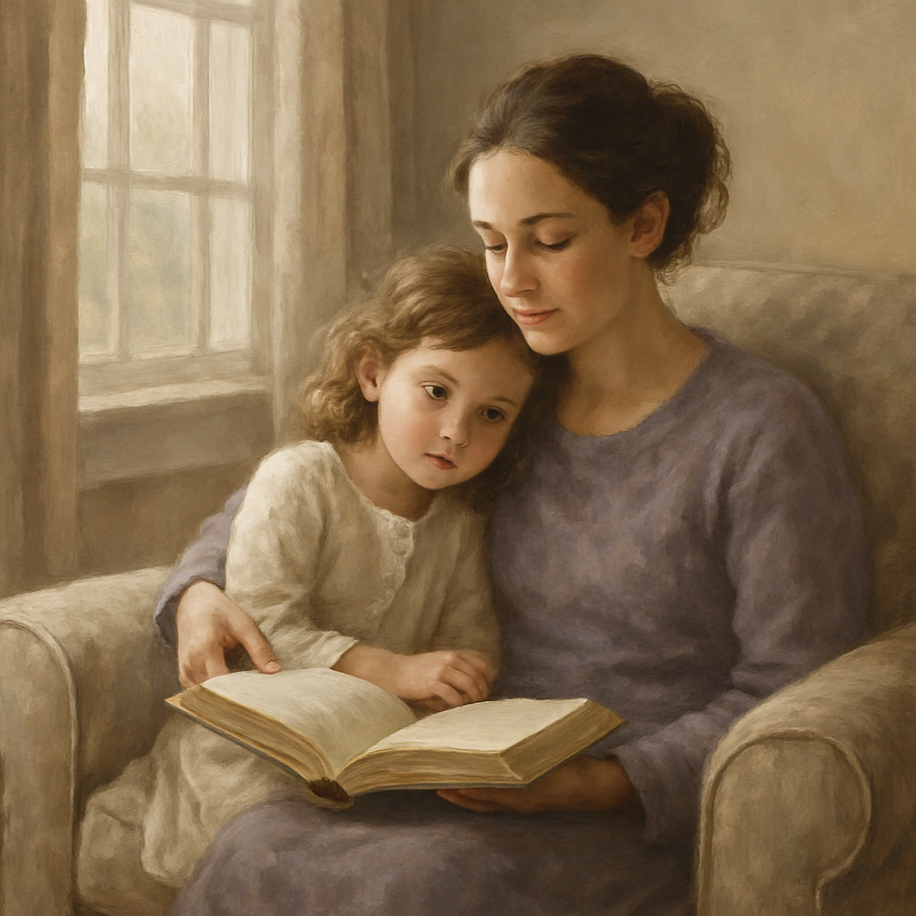 Quiet Reading Hour Together Painting by numbers kit