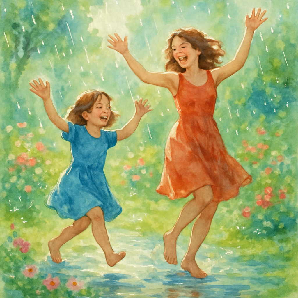 Dancing Barefoot In Spring Rain Numbered painting kits