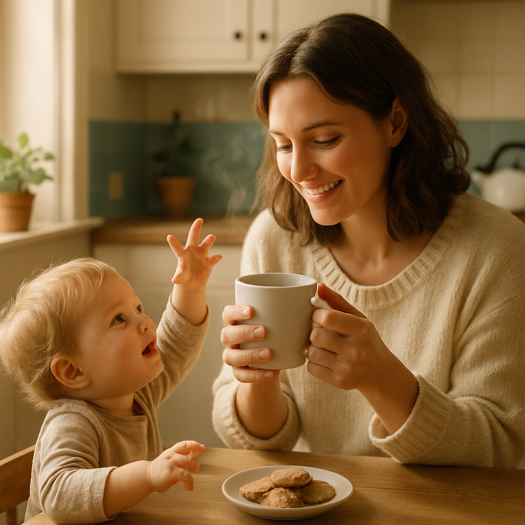 Morning Coffee And Little Hands Paint by numbers art