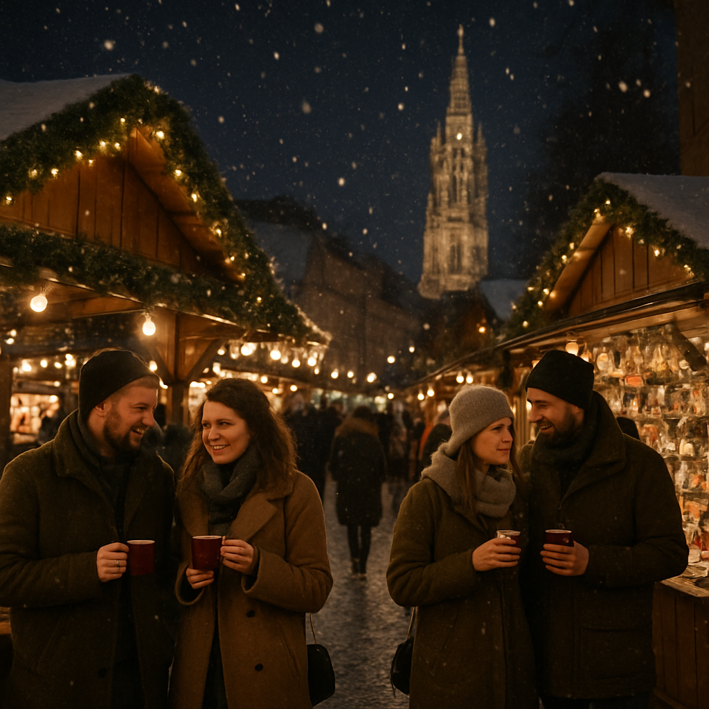 Christmas Market Strasbourg Night paint by numbers
