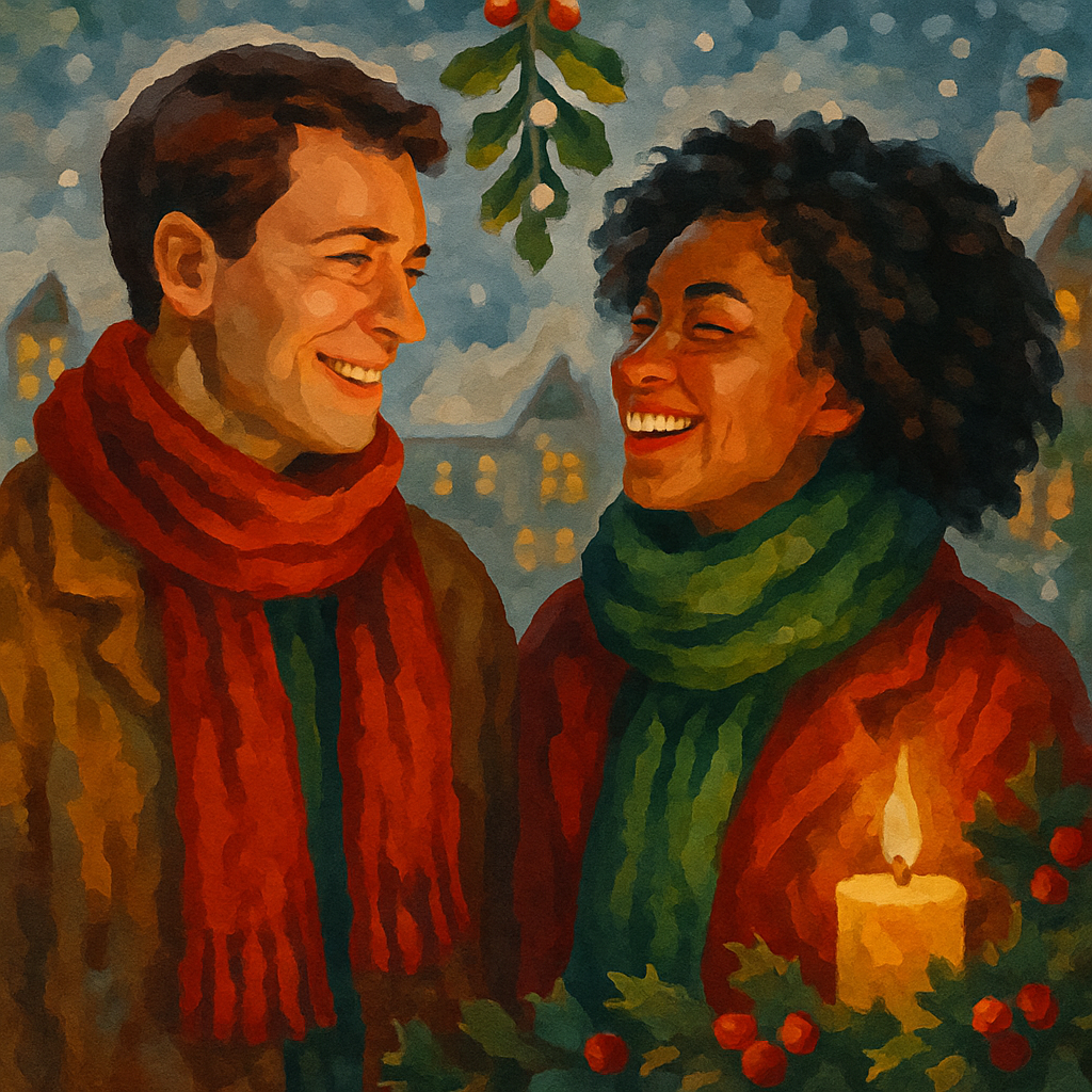 Mistletoe Moments painting number kit