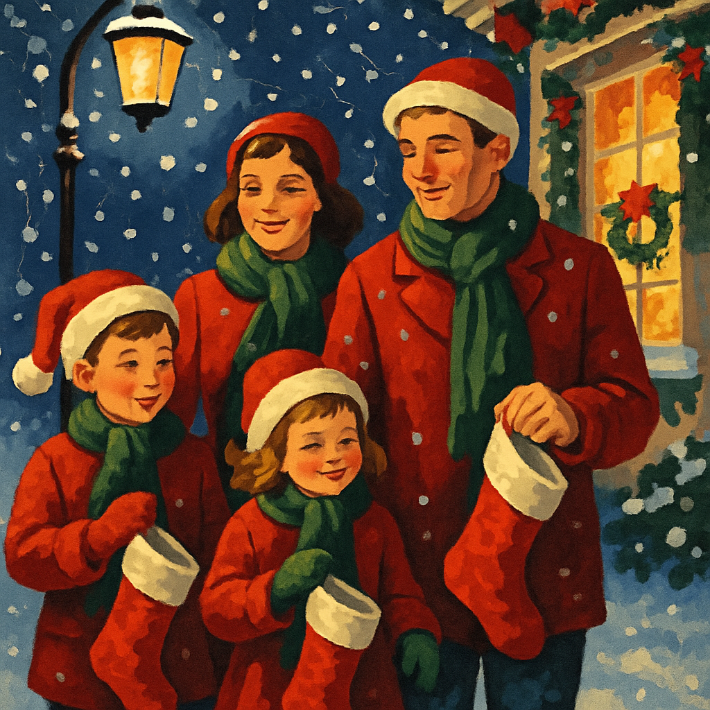 Starbright Stocking Stroll Numbered painting kits