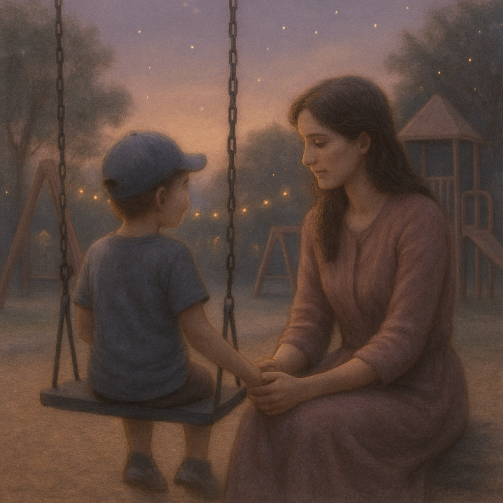 Swing Set Evening Hold Paint by numbers art