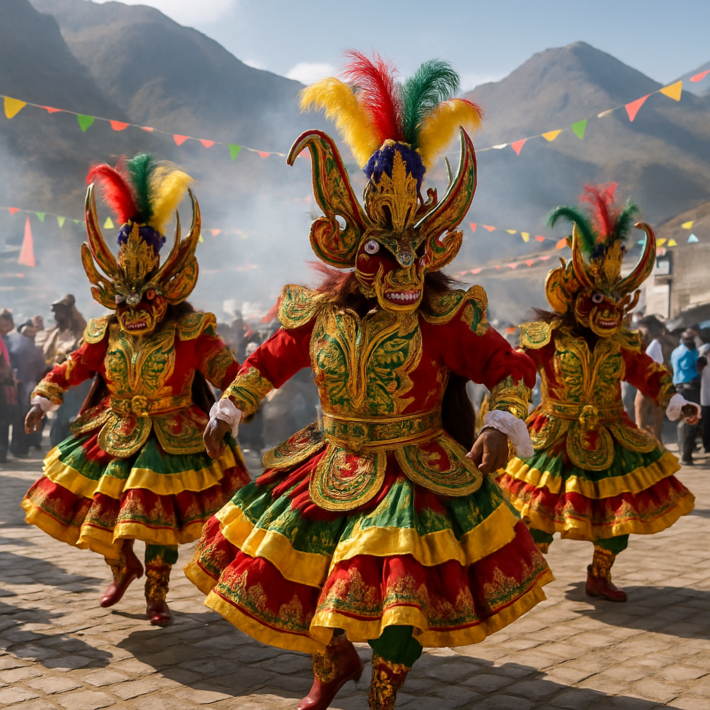 Carnaval De Oruro Folk Dancers DIY paint by numbers