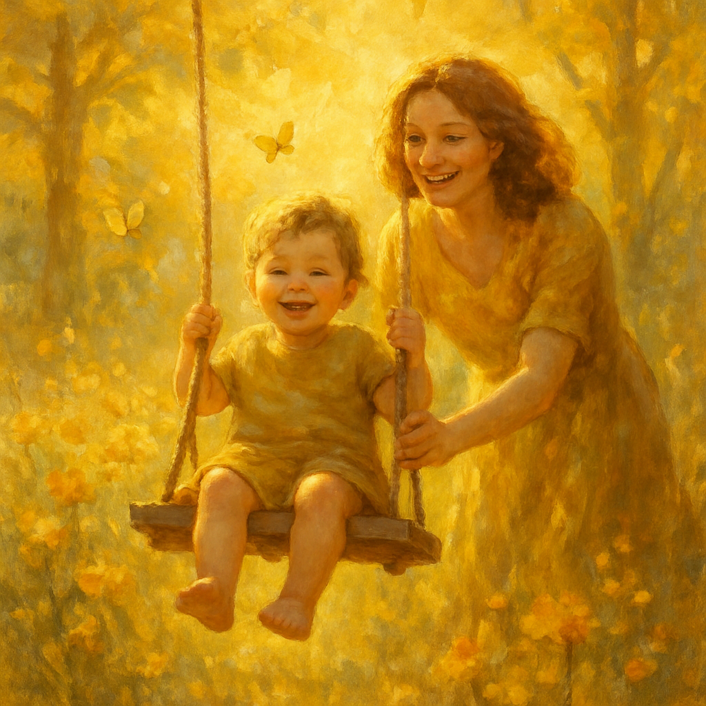 Sunlit Swing Moments paint by color