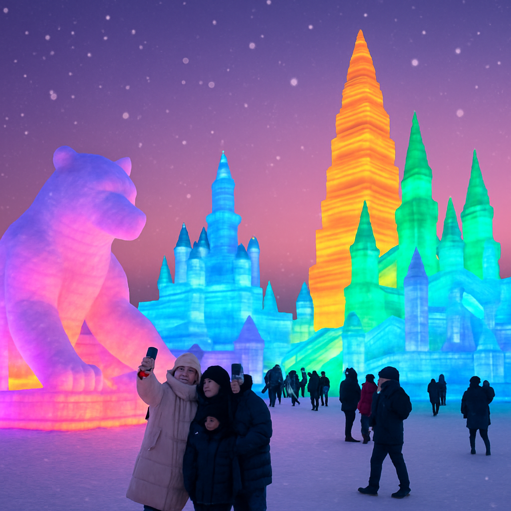 Harbin Ice Festival painting number kit