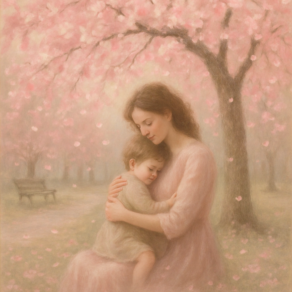Cherry Blossom Embrace Paint by numbers art