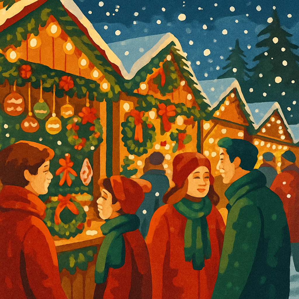 Merry Market Merriment painting number kit