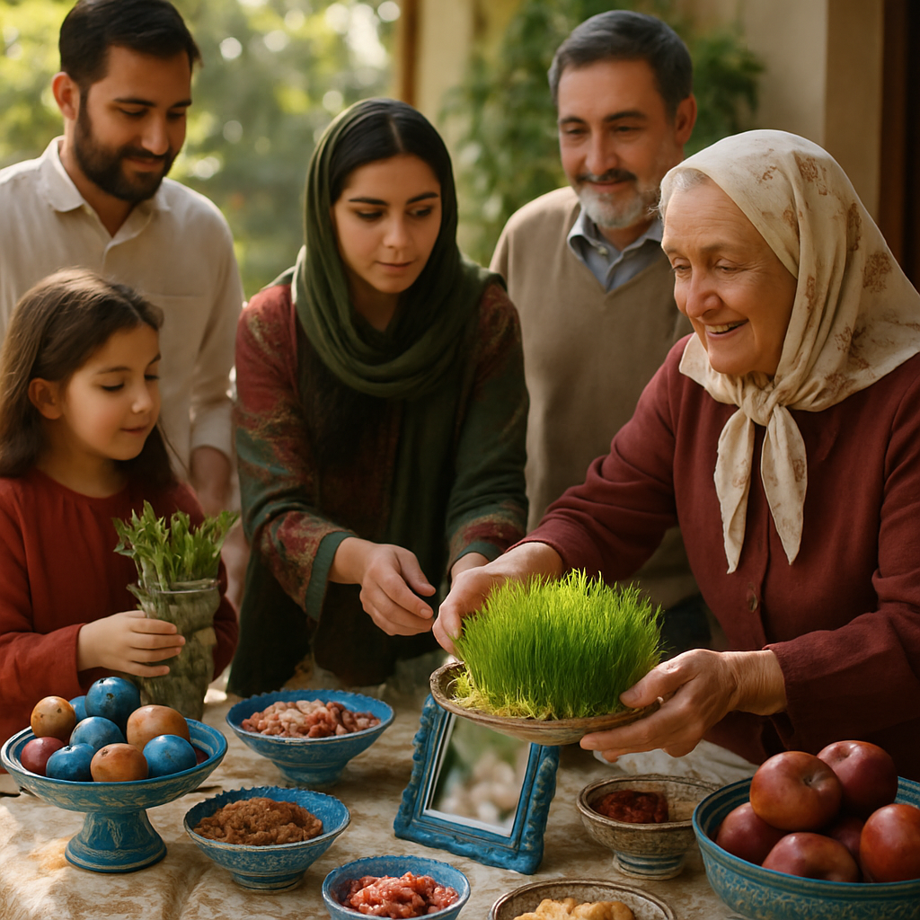 Nowruz Haft Seen Family Gathering Paint by numbers art
