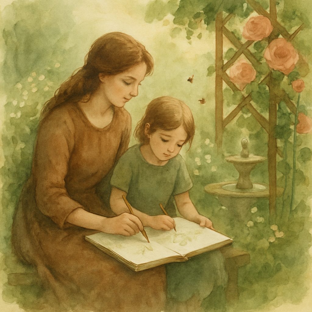 Garden Sketching Together DIY paint by numbers