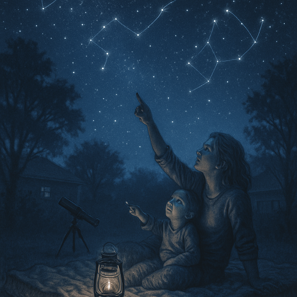 Stargazing On The Blanket paint by number
