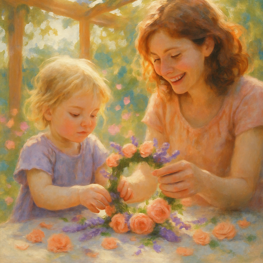 Sunlit Flower Crown Making paint by number