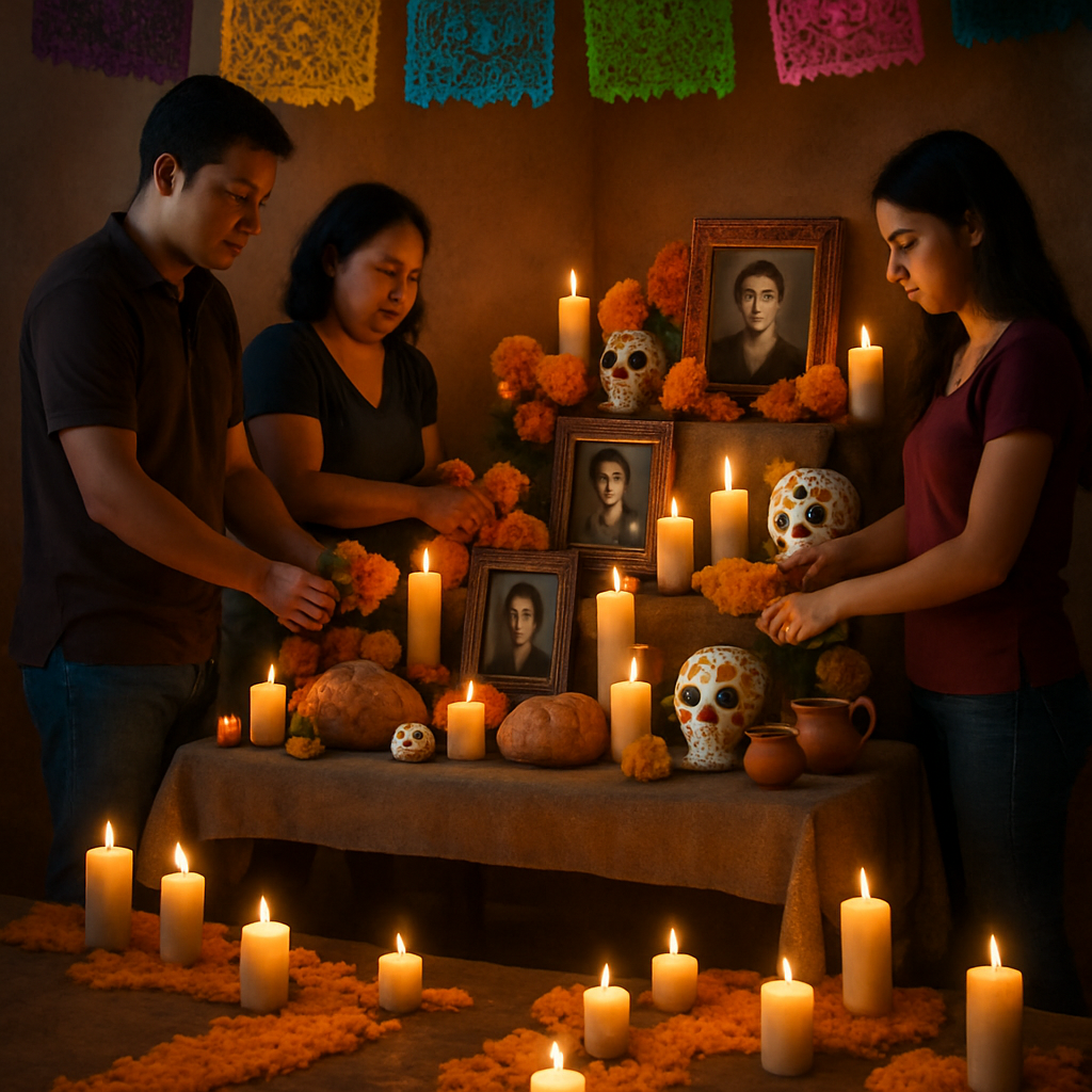 Día De Muertos Family Ofrenda Ceremony DIY paint by numbers