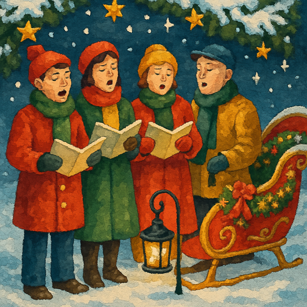 Snowy Sleigh Serenade Painting by numbers kit