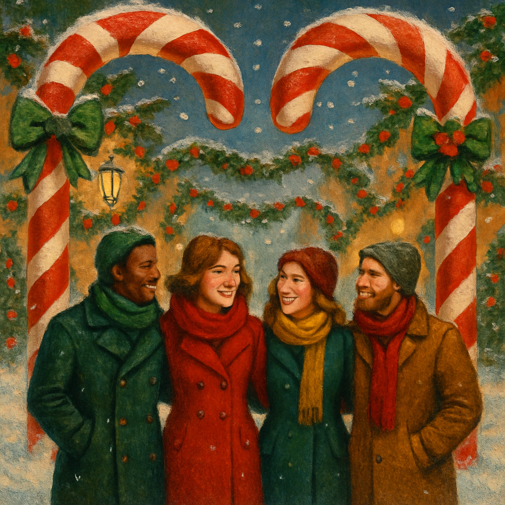 Candy Cane Lane Gathering paint by color