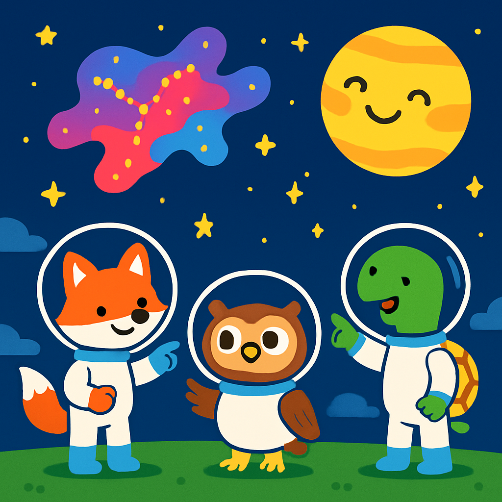 Stargazing Space Squad Painting by numbers kit