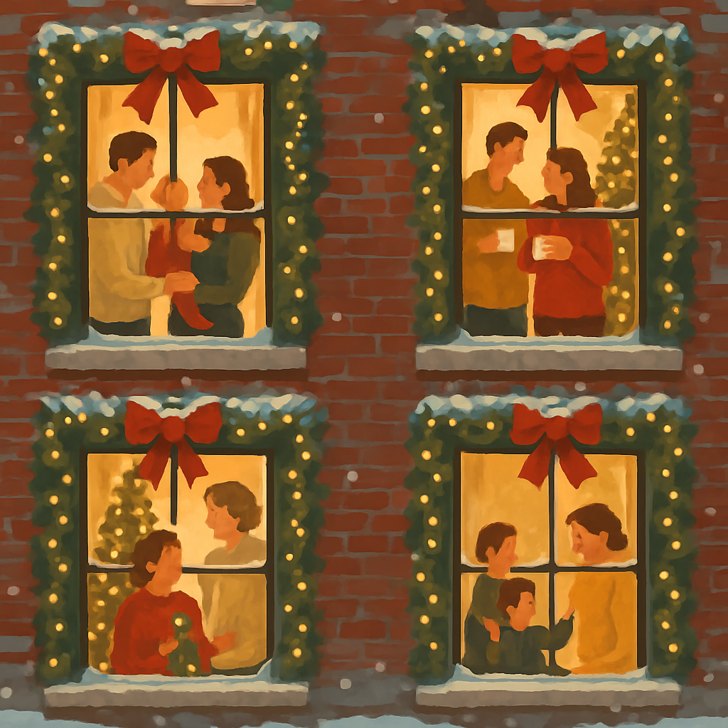 Ribboned Windows paint by numbers