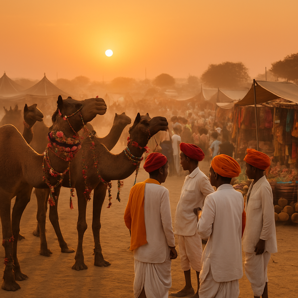 Pushkar Camel Fair Festival Number painting