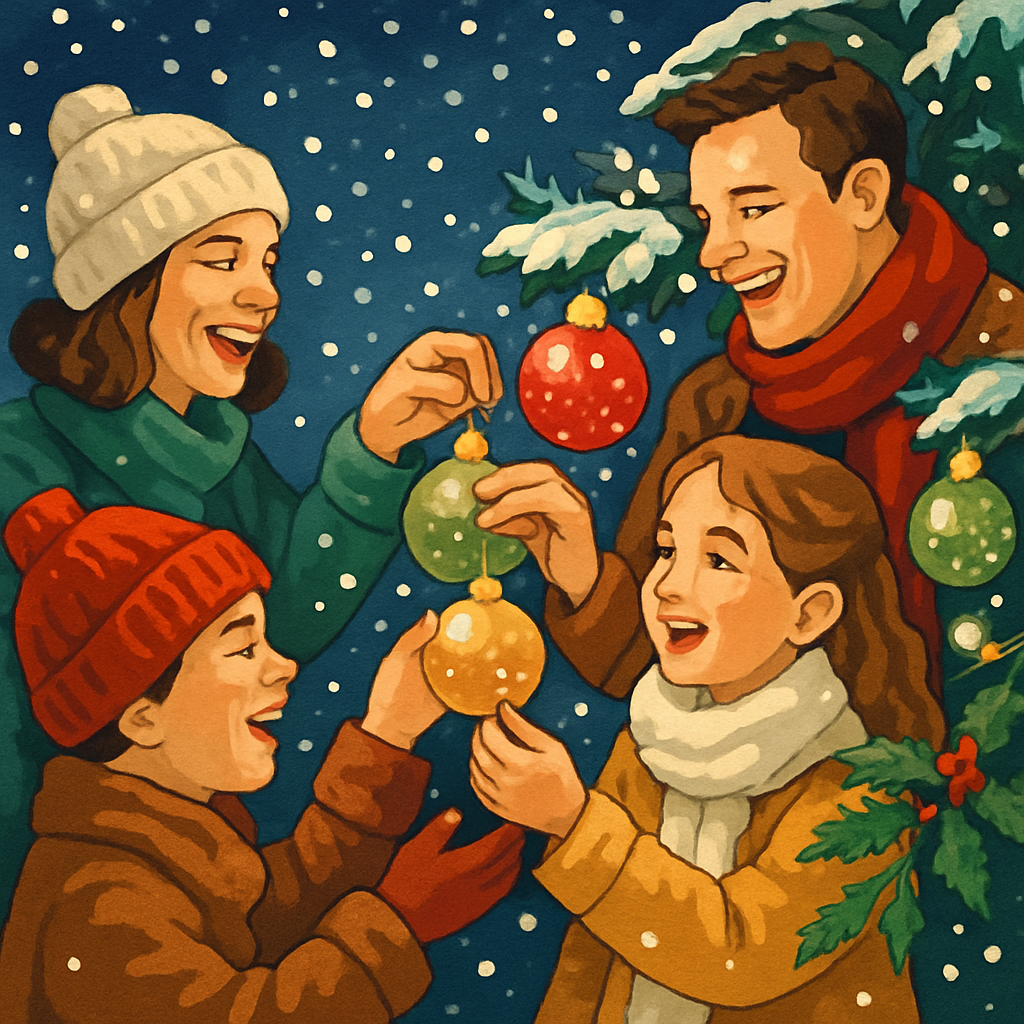 Snowy Ornament Exchange paint by numbers
