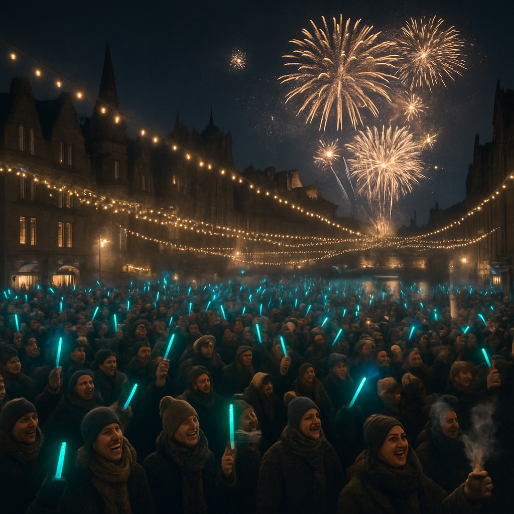 Edinburgh Hogmanay Street Party Painting by numbers kit