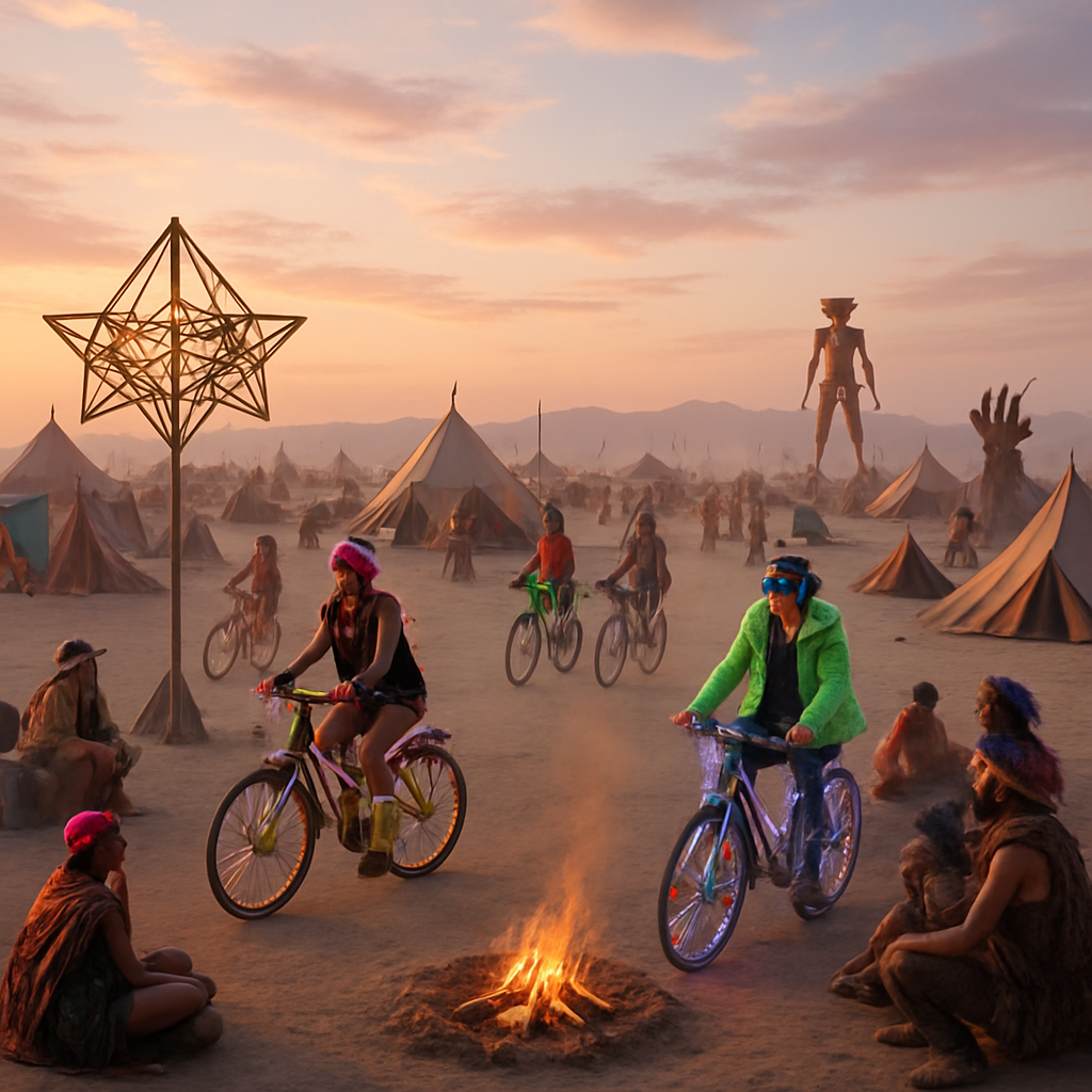 Burning Man Desert Gathering paint by number