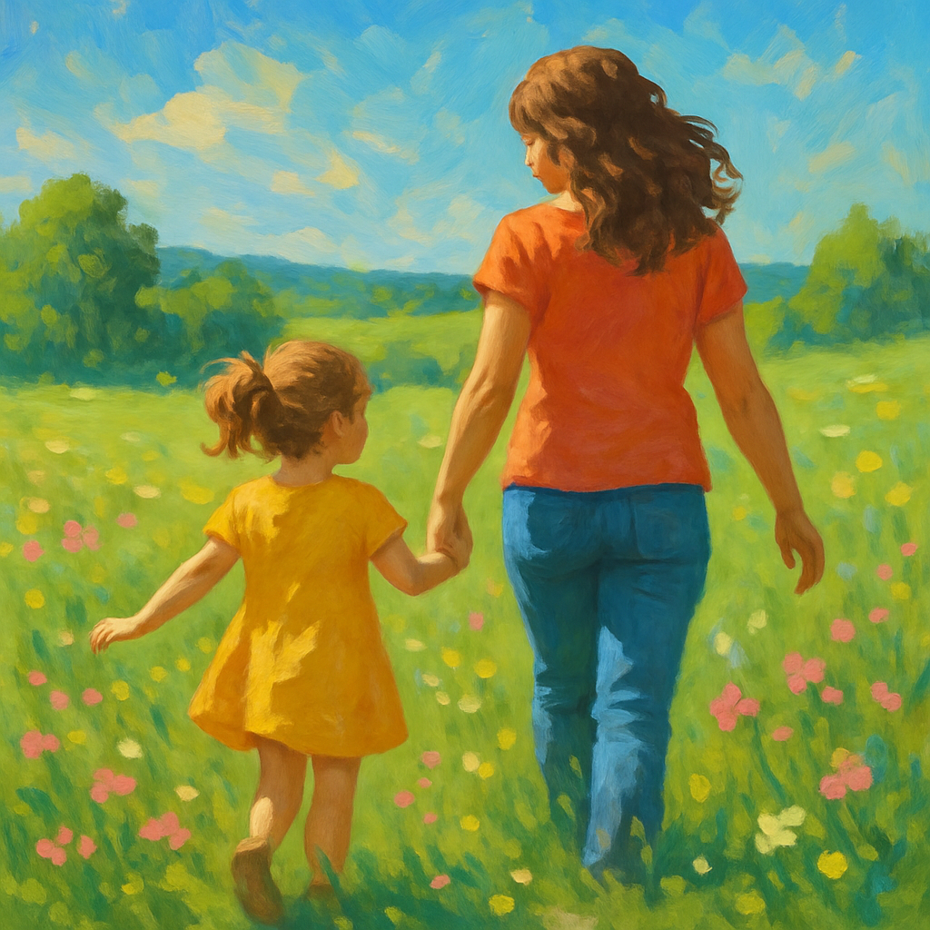 Spring Meadow Stroll painting number kit