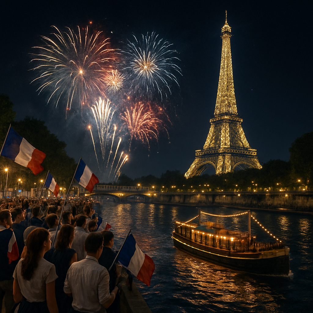 Bastille Day Paris Fireworks paint by color
