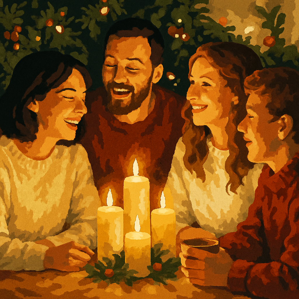 Candlelight Vigil Number painting