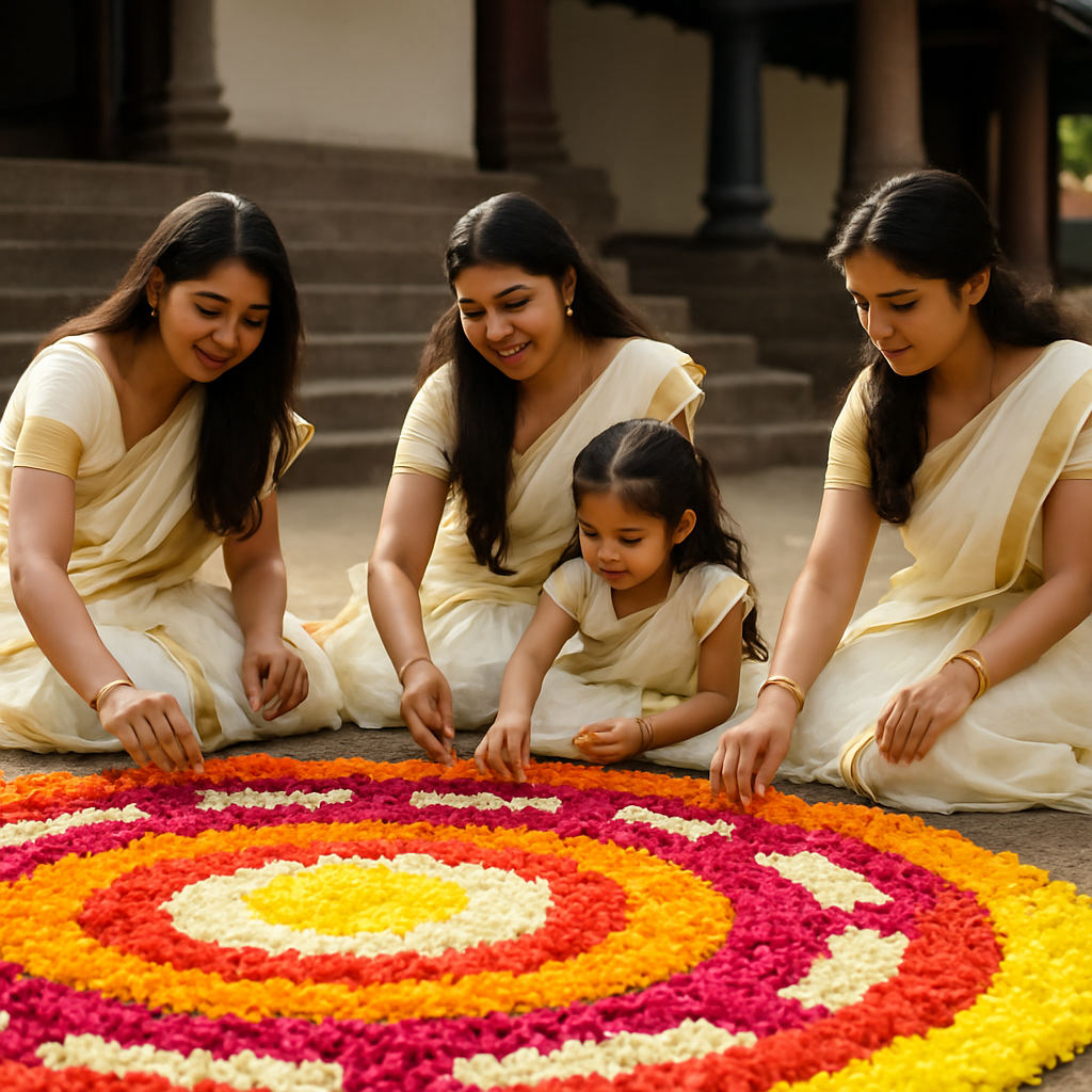Onam Floral Carpet Pookalam painting number kit