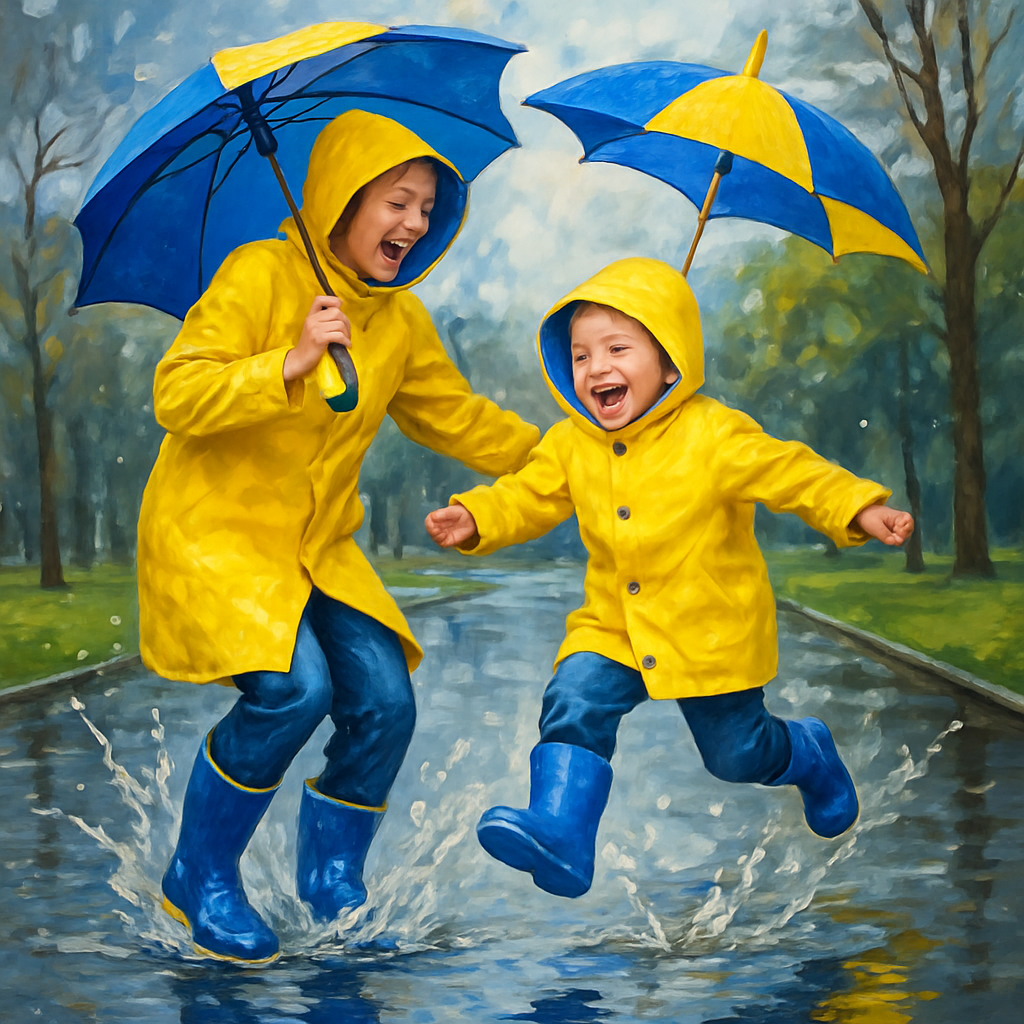 Raincoat Adventure Together painting number kit