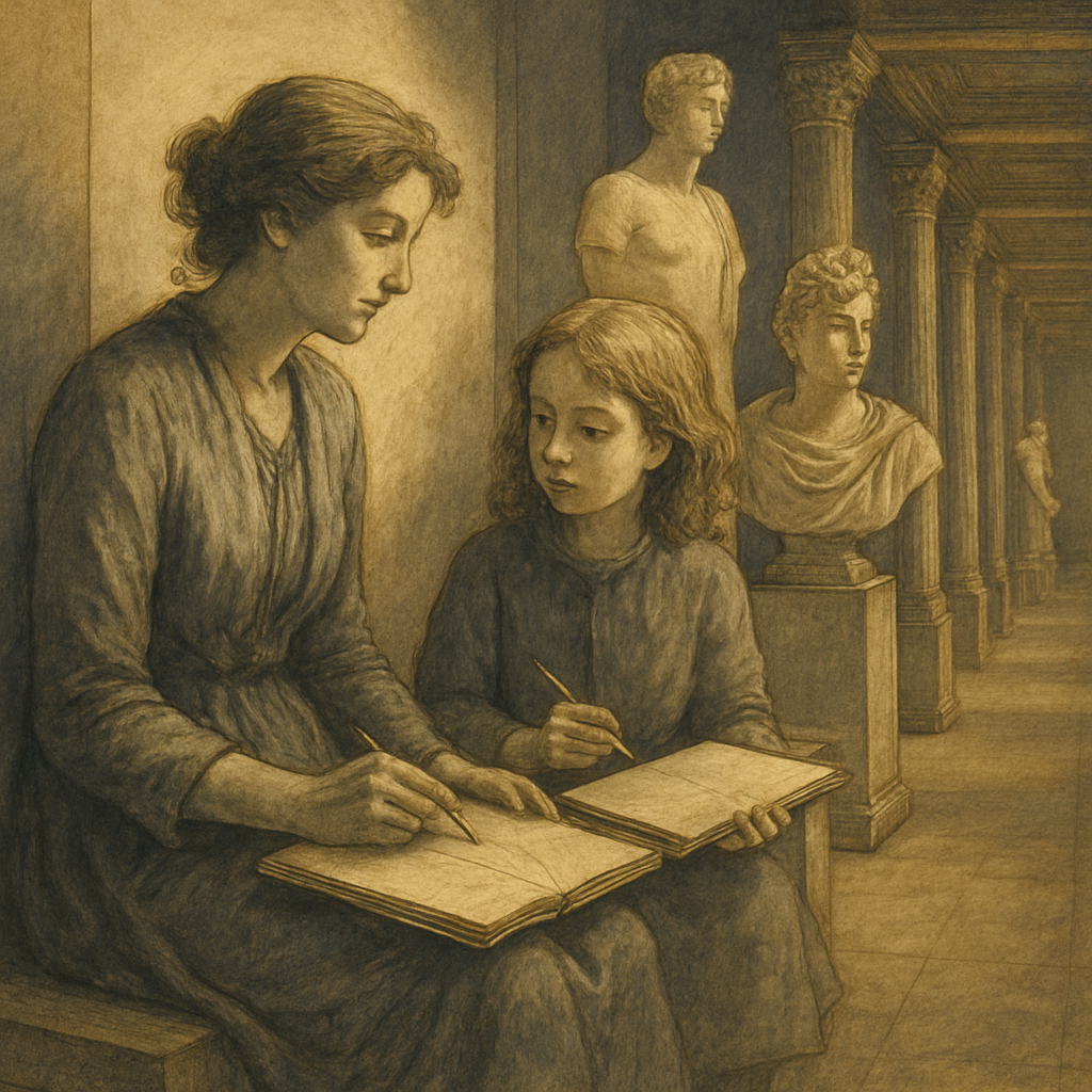 Museum Sketching Date Number painting