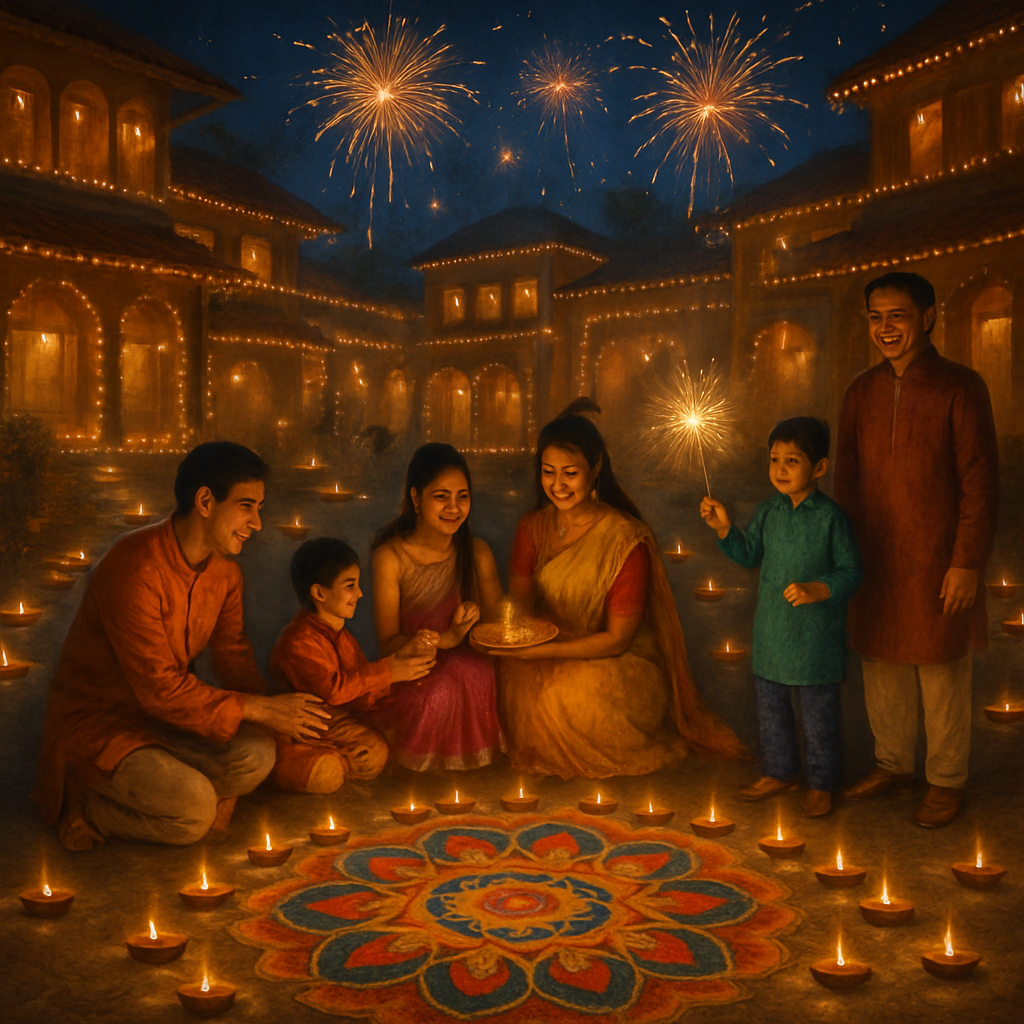 Diwali Celebrations DIY paint by numbers