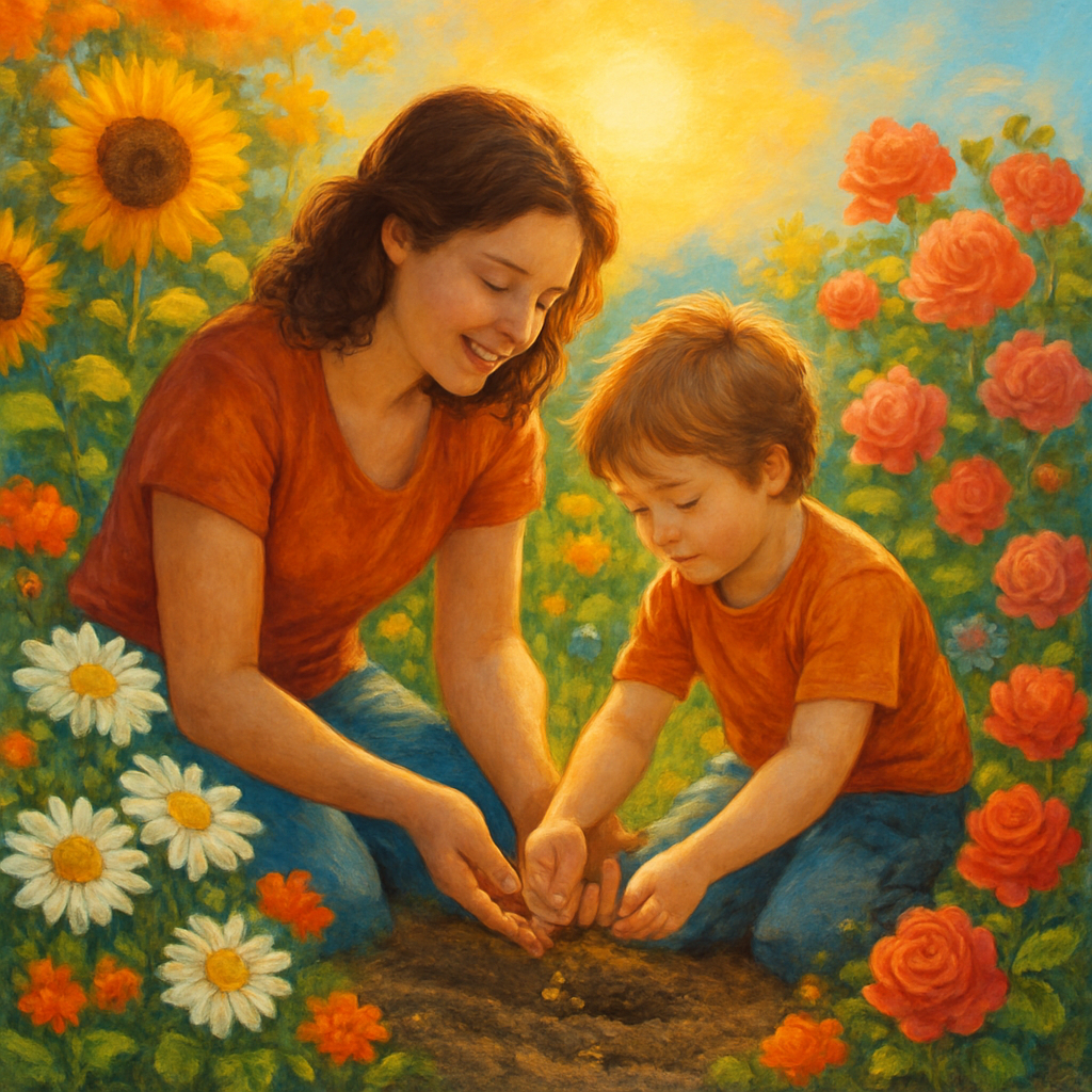 Moms Heartfelt Garden paint by number