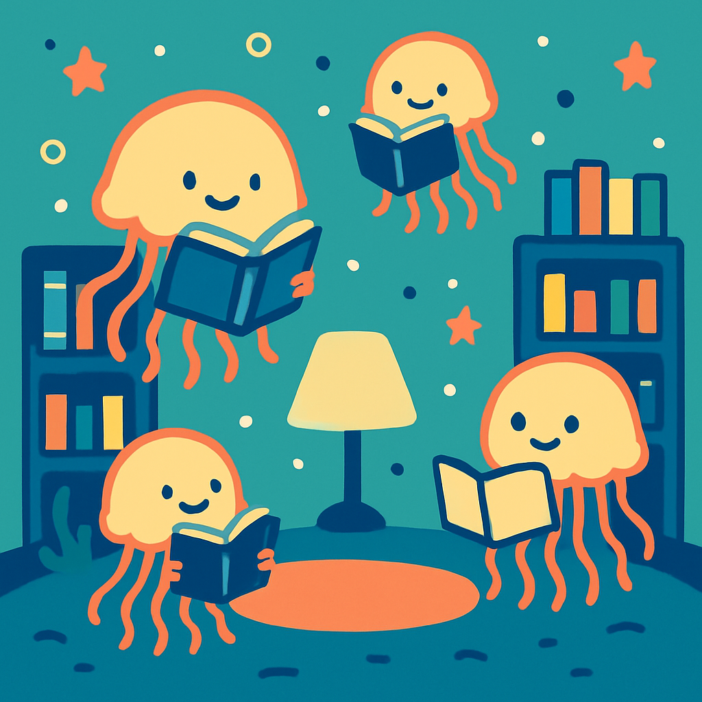 Starlight Jellyfish Library DIY paint by numbers