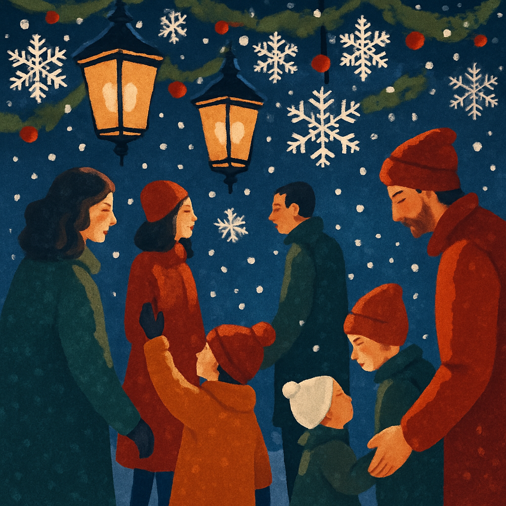 Snowflake Lantern Lane Numbered painting kits