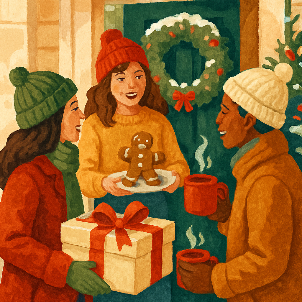 Gingerbread Porch Visit Paint by numbers art