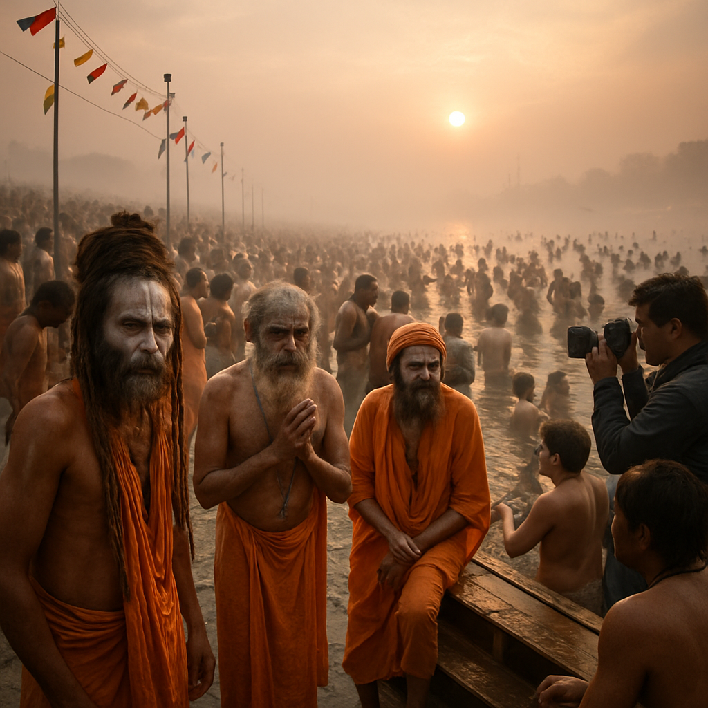 Song Of India Kumbh Mela Bathing Painting by numbers kit