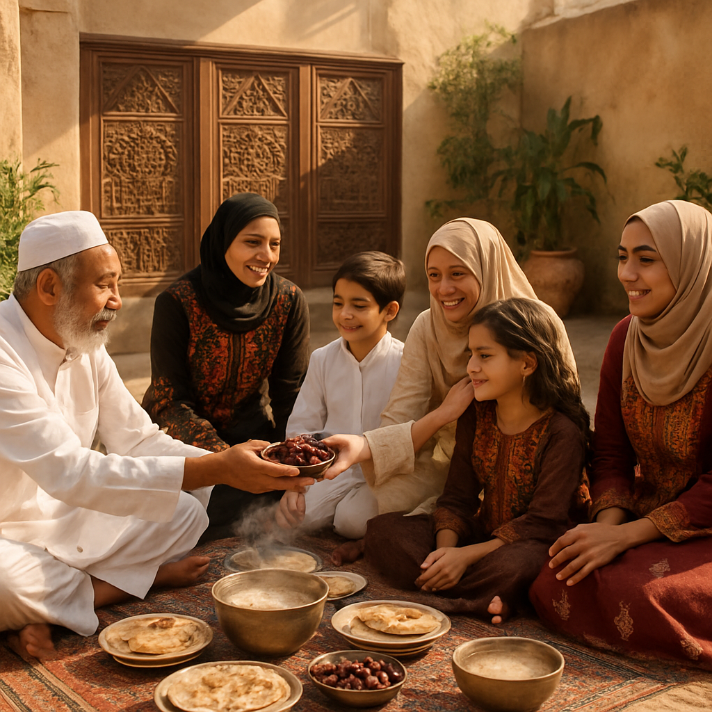 Eid Morning Feast Courtyard painting number kit