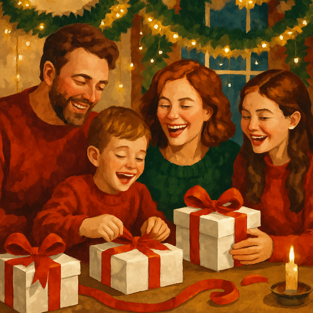 Twinkling Tinsel Gathering DIY paint by numbers