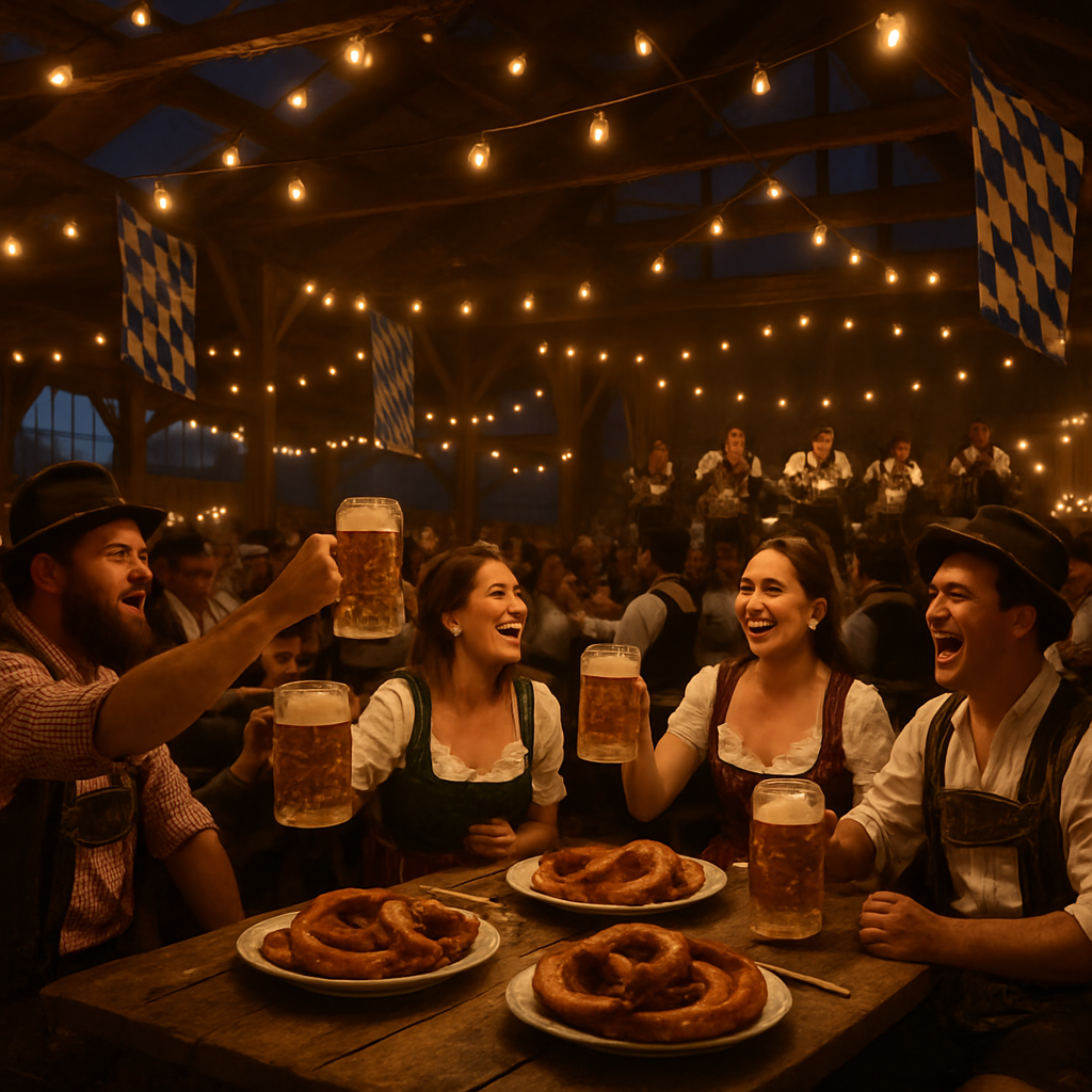 Oktoberfest Evening Festivities In Munich Painting by numbers kit
