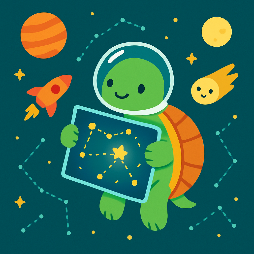 Starlight Astro Turtle Paint by numbers art