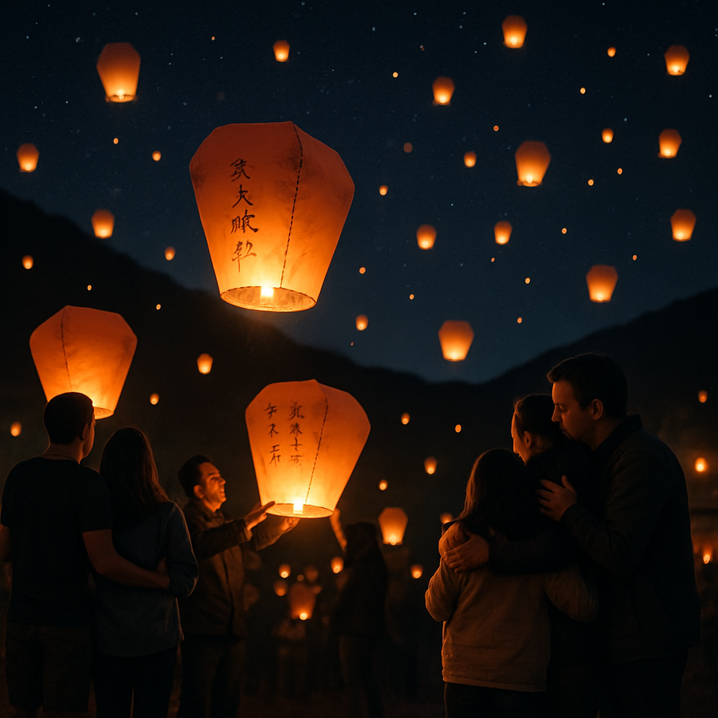 Pingxi Lantern Release Taiwan paint by number