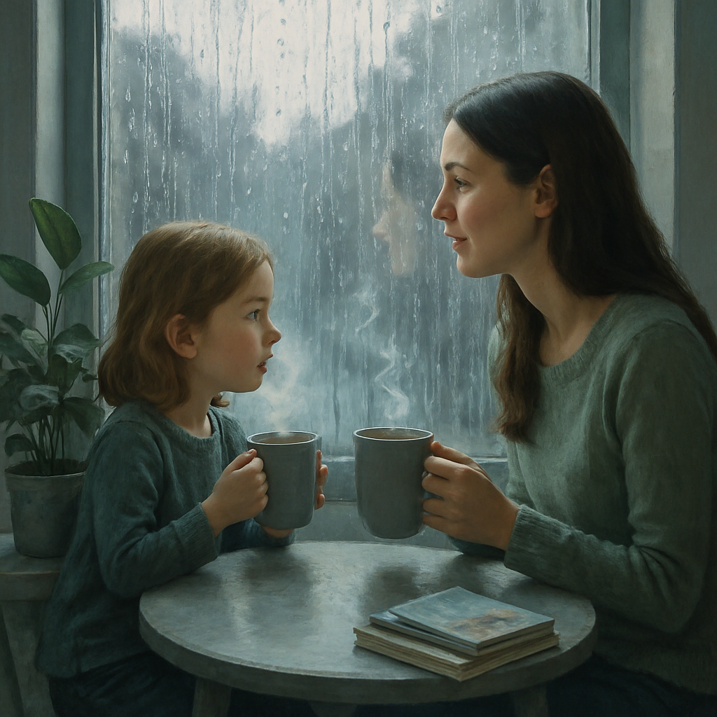 Rainy Window Tea DIY paint by numbers