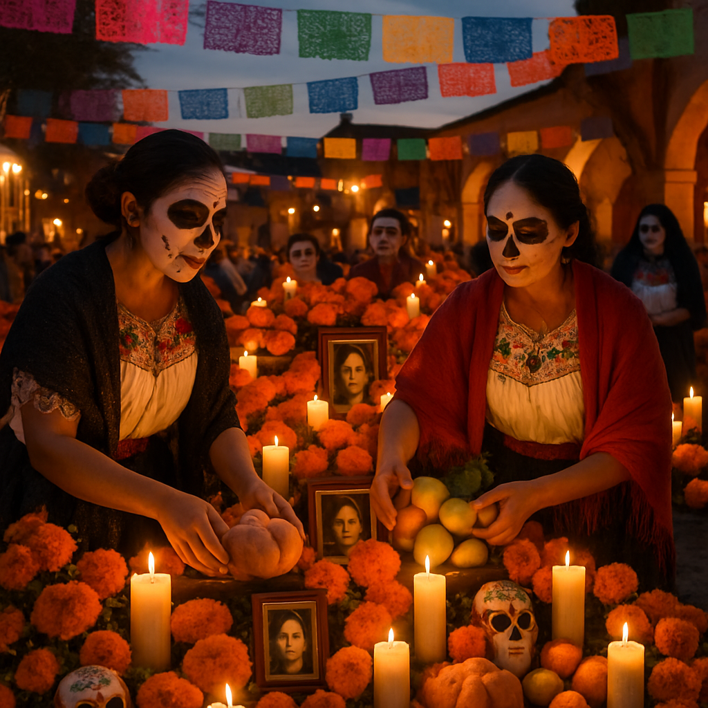 Day Of The Dead Public Altar Mexico Numbered painting kits