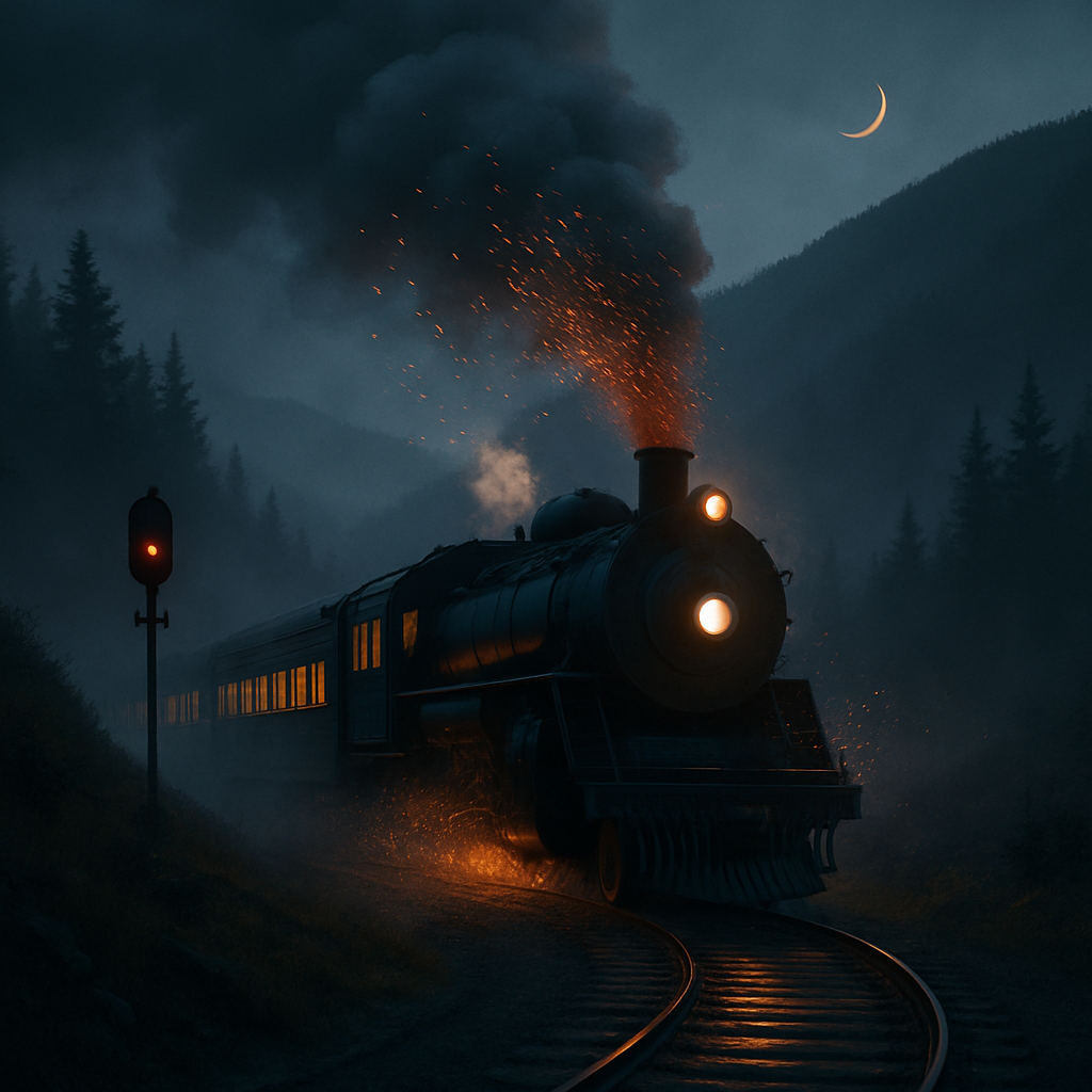 Train Twilight Express DIY paint by numbers