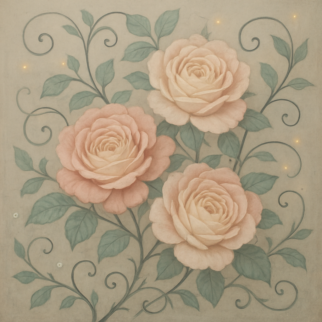 Floral Moonrise Tapestry paint by numbers