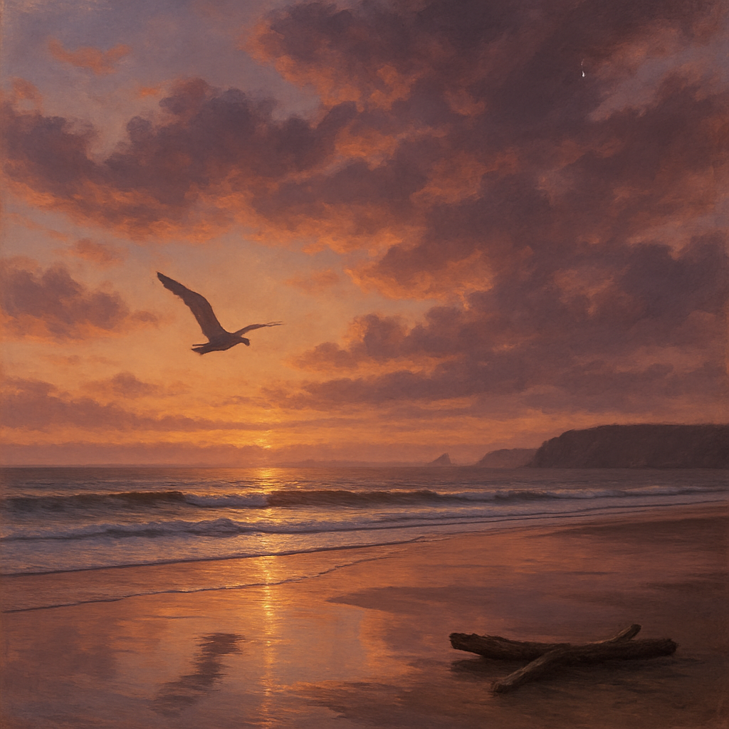 Sunset Ember Shoreline Painting by numbers kit