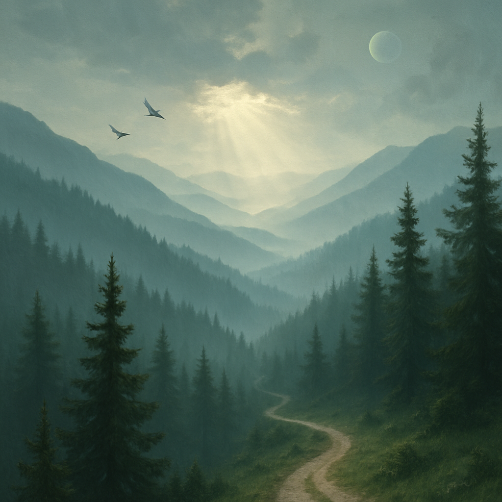 Green Mountain Whispering Ridge Number painting