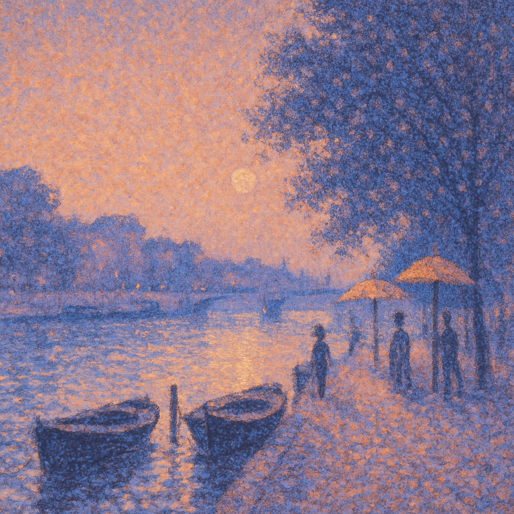 Georges Seurat Sunset Points paint by numbers